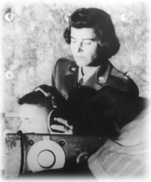 Lt Col Elizabeth Guild preparing to test